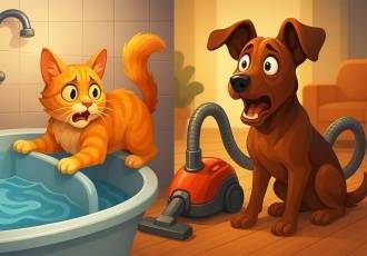 Чому коти бояться води, а собаки – пилососа?